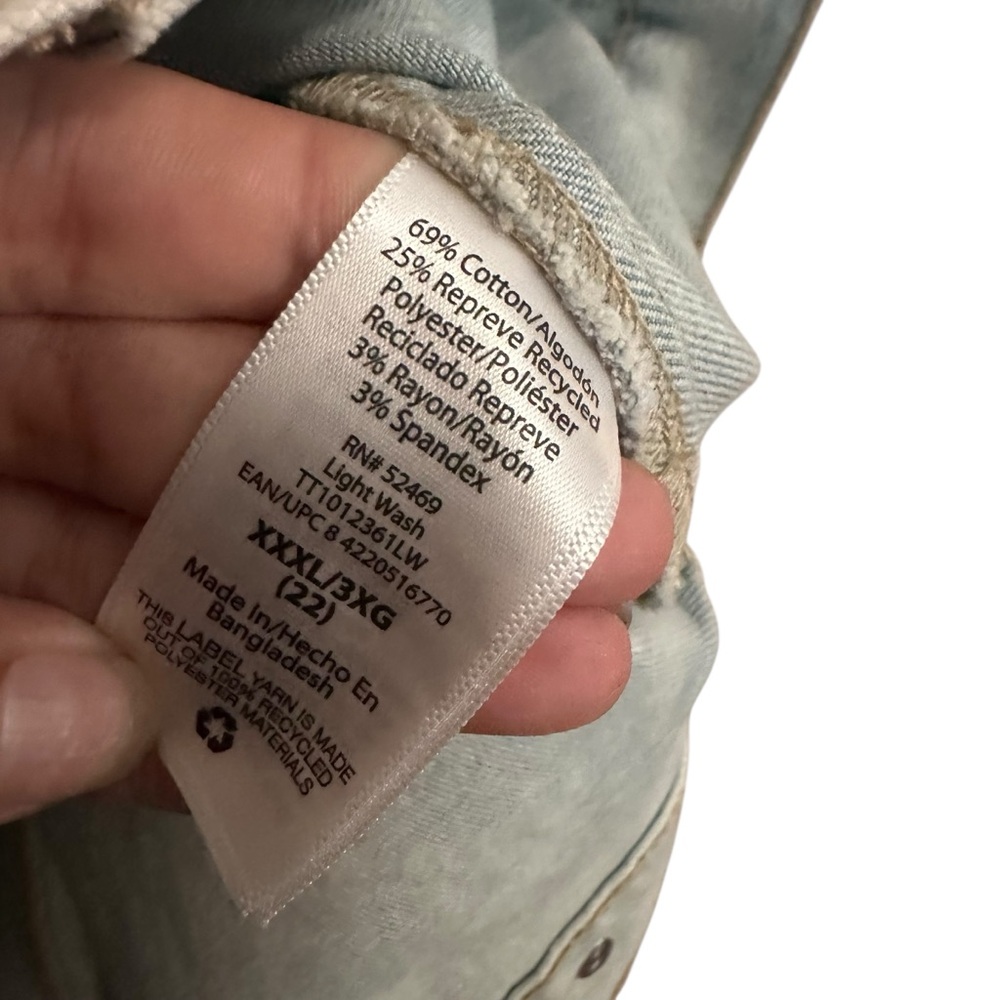 Time and Tru Light Wash Jean Jacket Size XXXL - Picture 5 of 5
